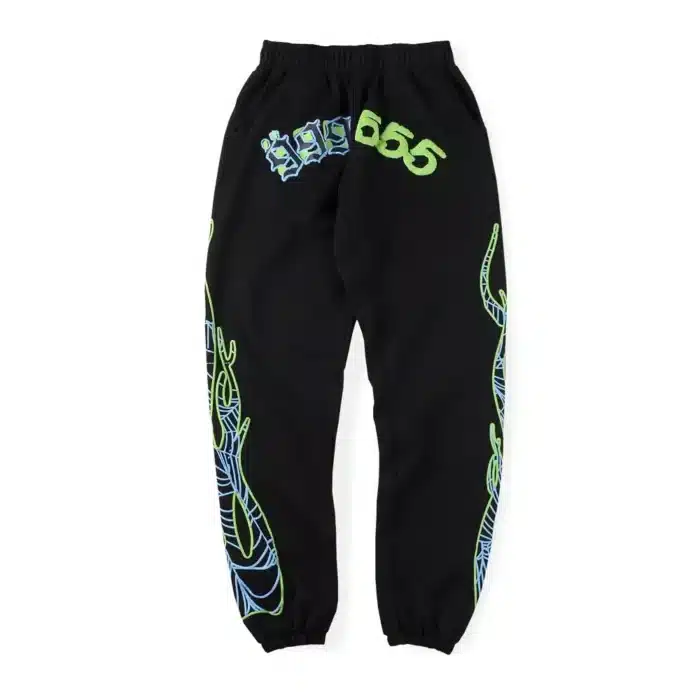 Sp5der-Juice-Wrld-999-Sweatpants-Black